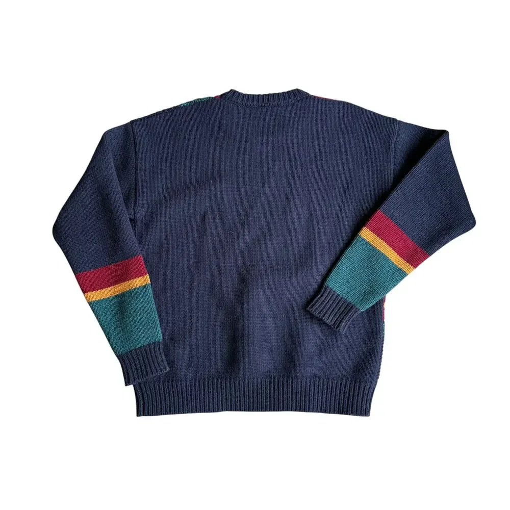 Drole De Monsieur Navy 'La Maille Tartan' Sweater Mens Medium - Picture 4 of 4